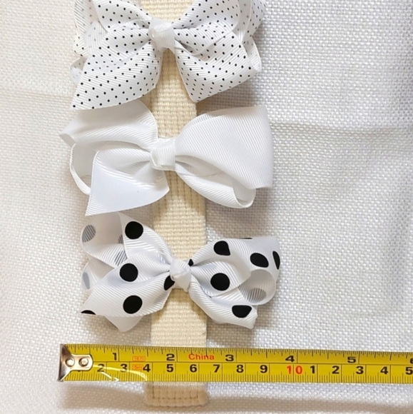 Hair Bows Grosgrain Ribbon Set of 8 - Picture 6 of 8
